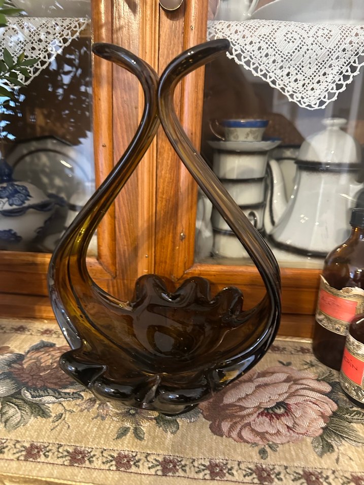 Kahverengi Koyu Renk İtalyan Murano Dekoratif obje - Görsel 2