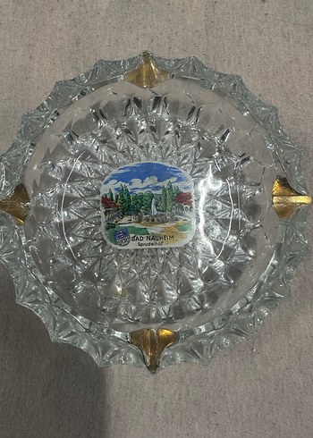 Altın Detaylı Vintage Alman malı döküm kültablası - Görsel 2