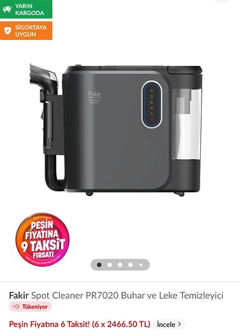 Fakir Spot Cleaner PR7020 Buhar ve Leke Temizleyici
