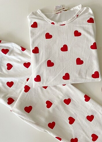 m Beden Süet Uzun Kollu Pijama Takımı ????????????