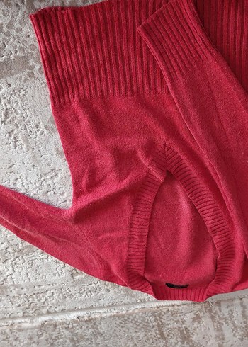 fuşya renk yünlü kazak - Görsel 4