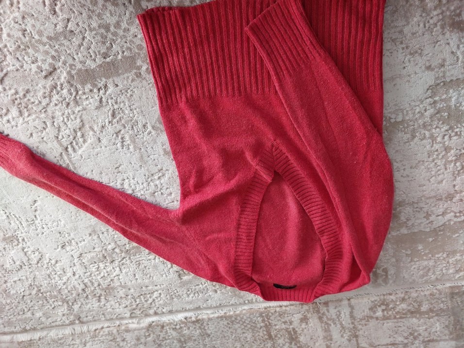 fuşya renk yünlü kazak - Görsel 4