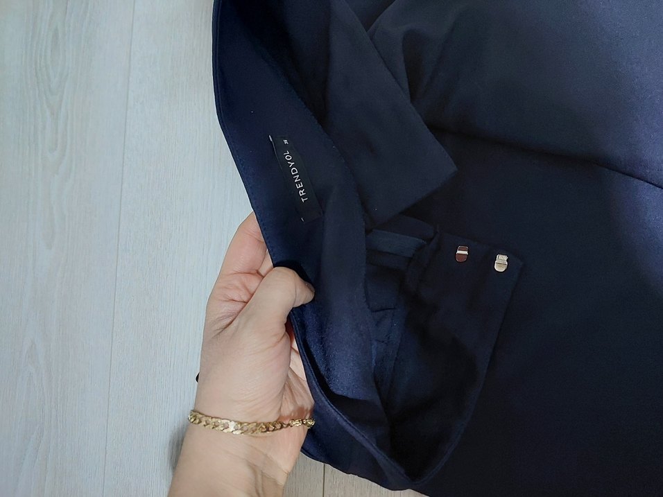 lacivert kumaş pantolon - Görsel 2