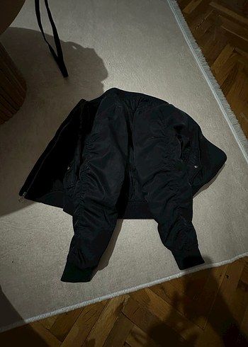 m Beden siyah Renk Pull & Bear Siyah Hafif Bomber Ceket