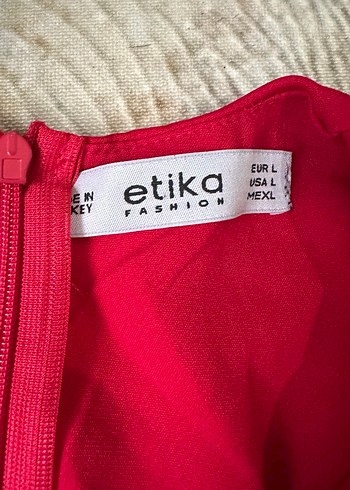 Zara Kırmızı V Yaka Mini Elbise