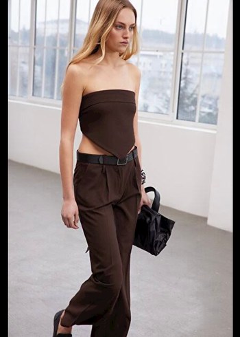 Kahverengi Midi Hemşire Korsesi - Görsel 3