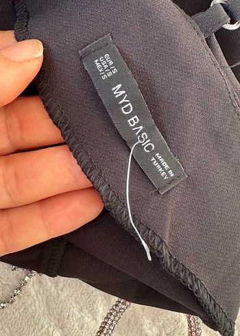 Boncuk İşlemeli Siyah Mini Gece Elbisesi - Görsel 10