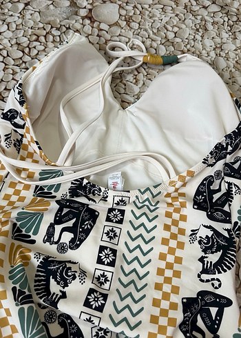 Bohem Desenli Mini Strappy Mayo - Görsel 8