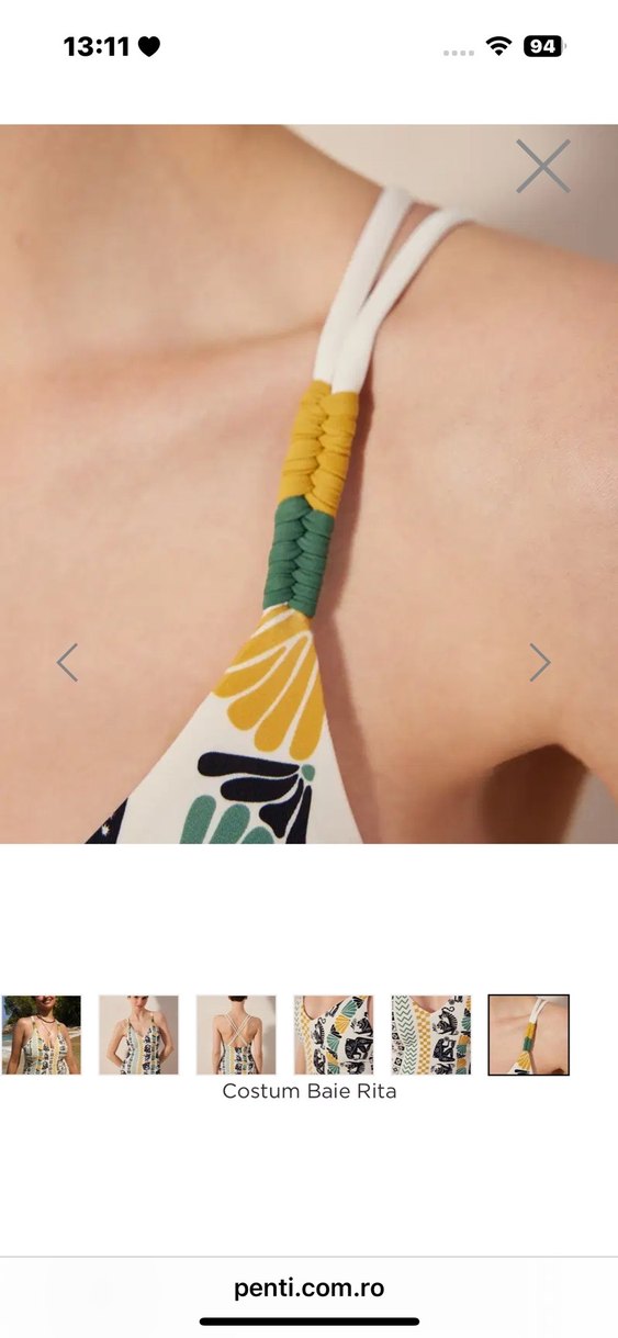 Bohem Desenli Mini Strappy Mayo - Görsel 4