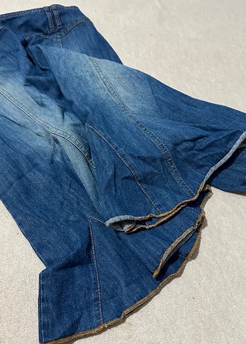 Kot Hamile Midi Etek Volanlı - Görsel 3