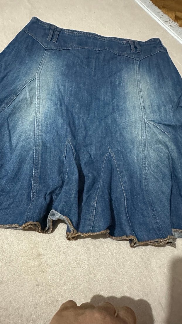 Kot Hamile Midi Etek Volanlı - Görsel 5