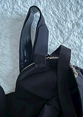 Siyah Kemerli Mini Straplez Elbise - Görsel 6