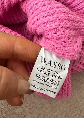 Düğmeli Pembe Kadın Triko Kazak - Görsel 5