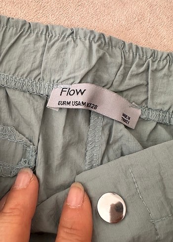 Gri Kadın Keten Salaş Pantolon Midi Boy - Görsel 4