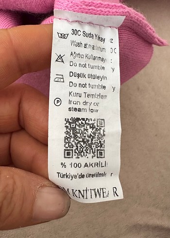 Pembe Kadın Boğazlı Kısa Triko Kazak - Görsel 3