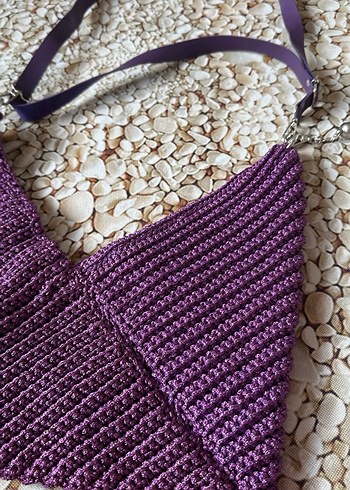 Mor Örgü Kadın Çanta - Görsel 2