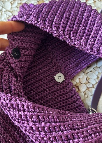 Mor Örgü Kadın Çanta - Görsel 3