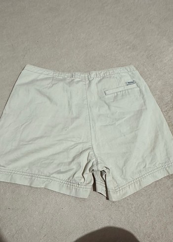 Bej Kadın Keten Mini Şort - Görsel 2