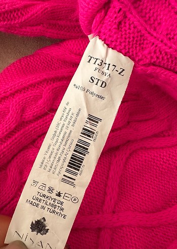 Pembe Örgü Kadın Mini Hırka - Görsel 5