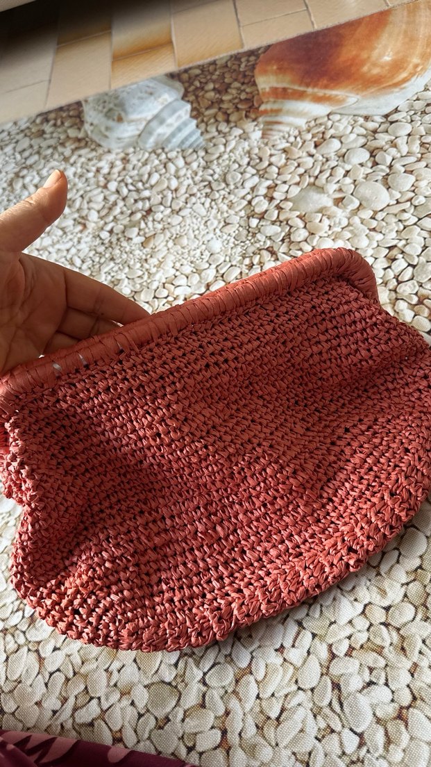 Pembe Örgü Kadın Portföy Çanta - Görsel 4