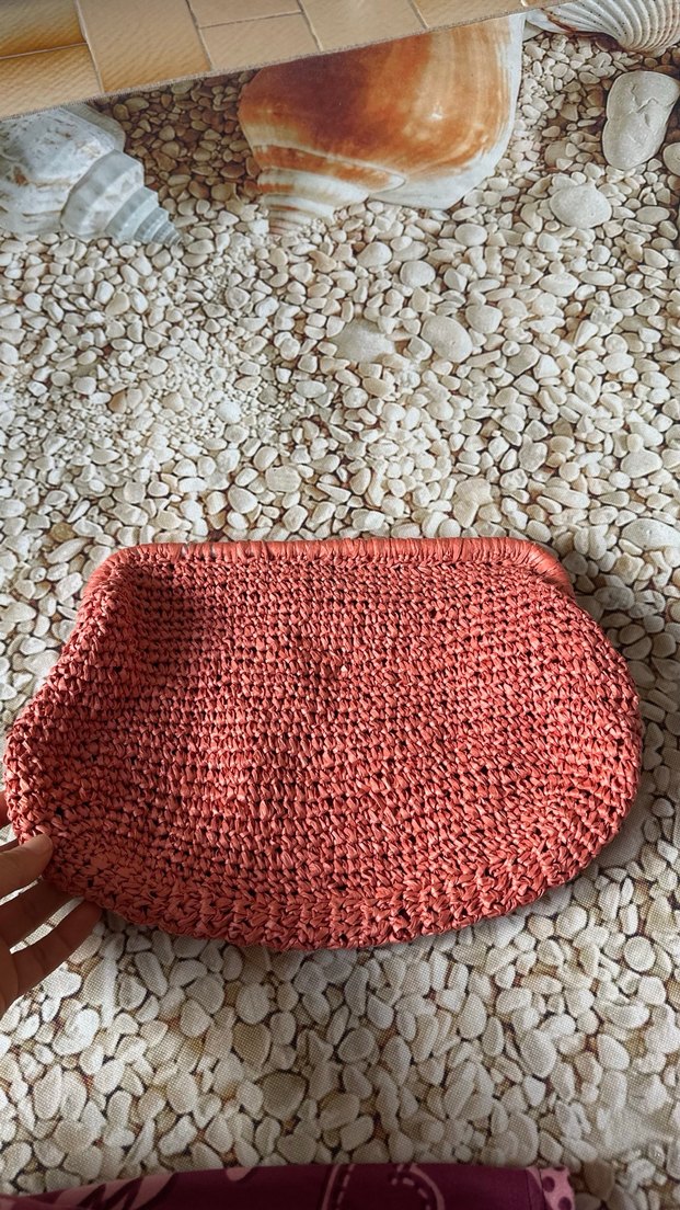 Pembe Örgü Kadın Portföy Çanta - Görsel 2