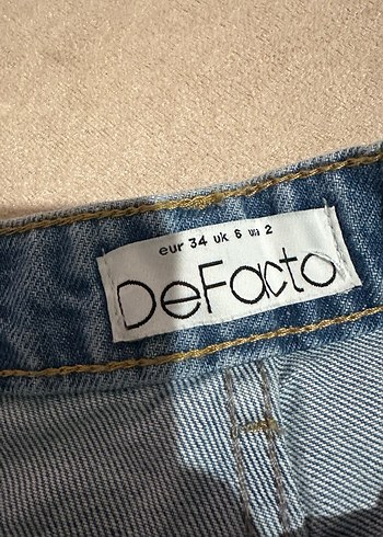 Kadın Mavi Mini Denim Şort - Görsel 3