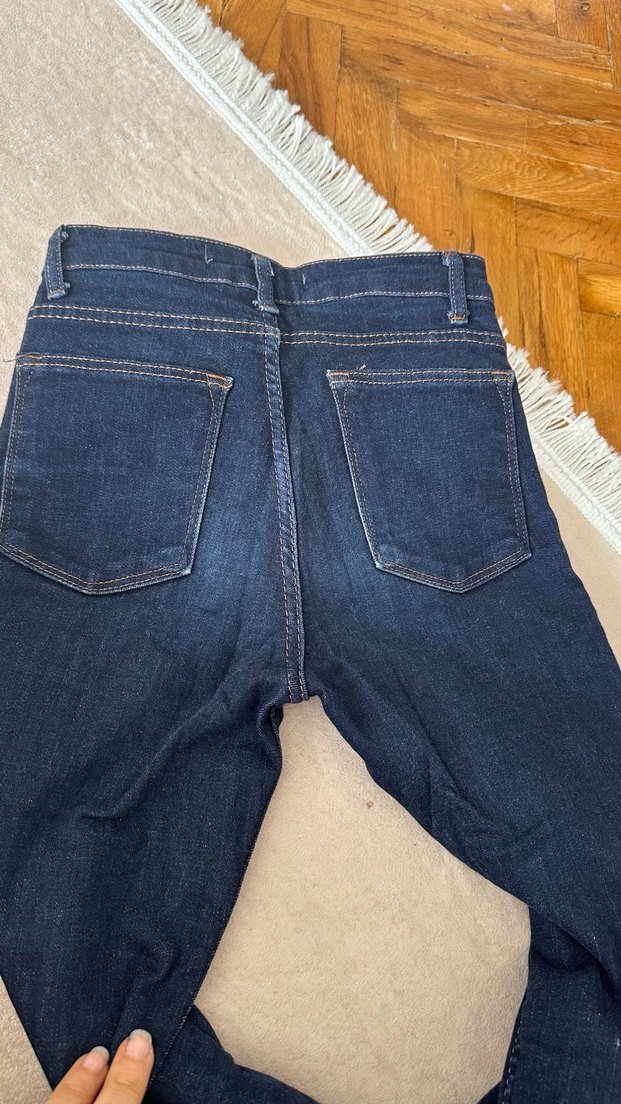 Lacivert Kadın Denim Pantolon - Görsel 4