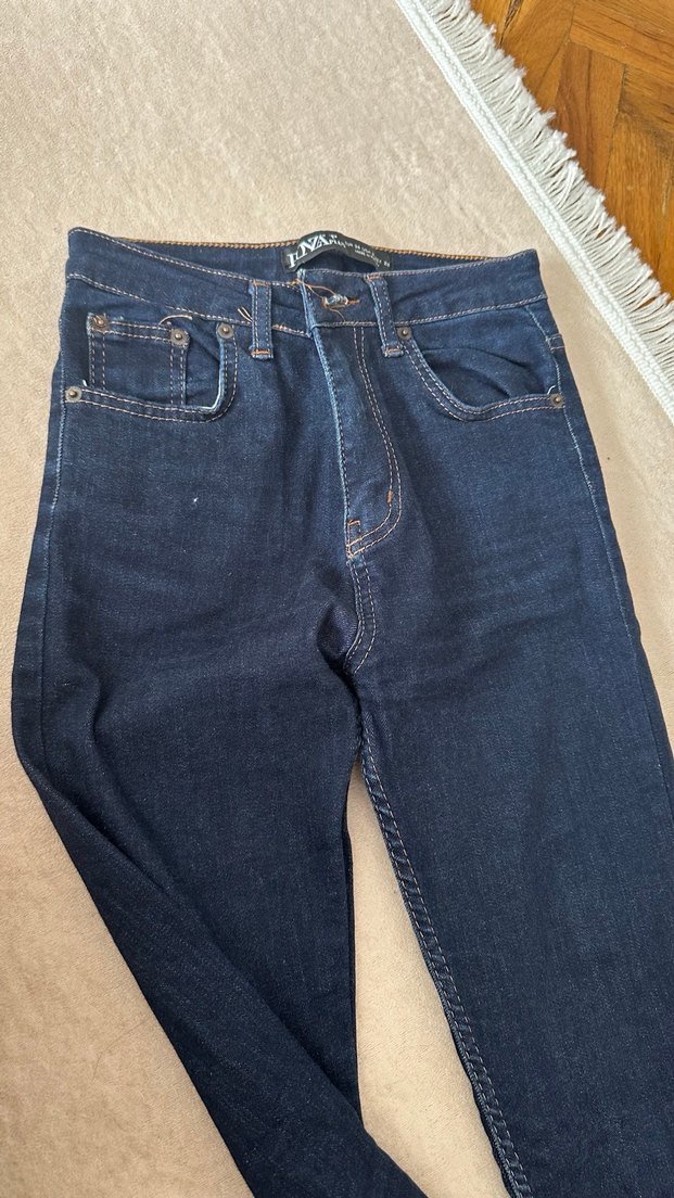 Lacivert Kadın Denim Pantolon - Görsel 3