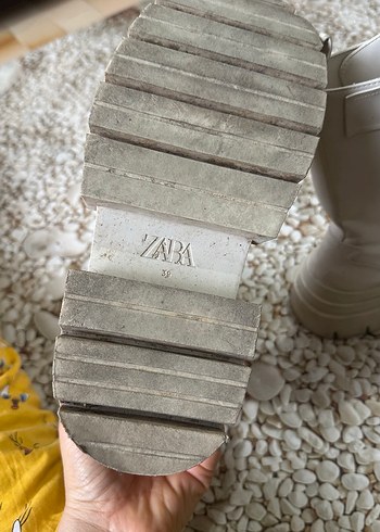 Beyaz Bağcıklı Platform Topuklu Kadın Bot - Görsel 2