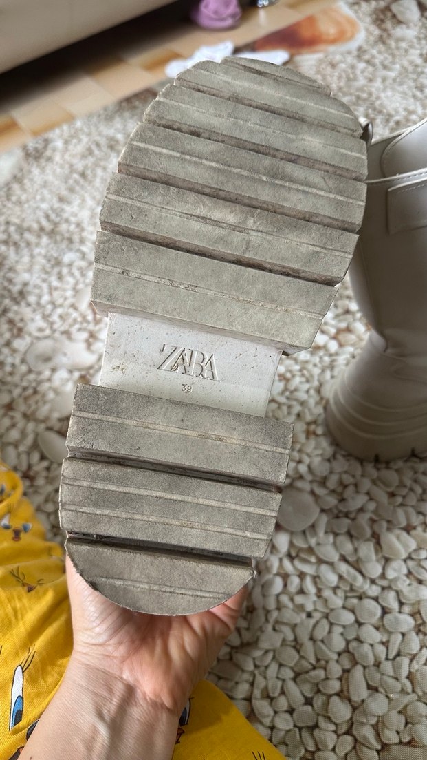 Beyaz Bağcıklı Platform Topuklu Kadın Bot - Görsel 2