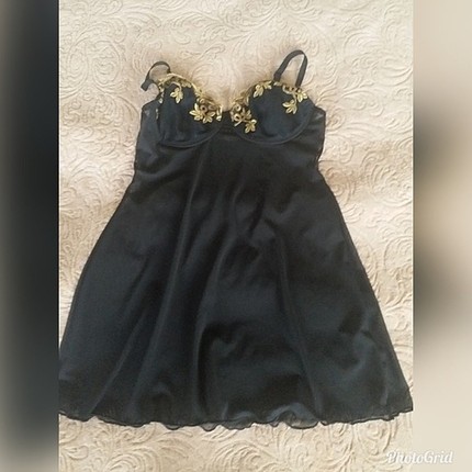 siyah mini gecelik 