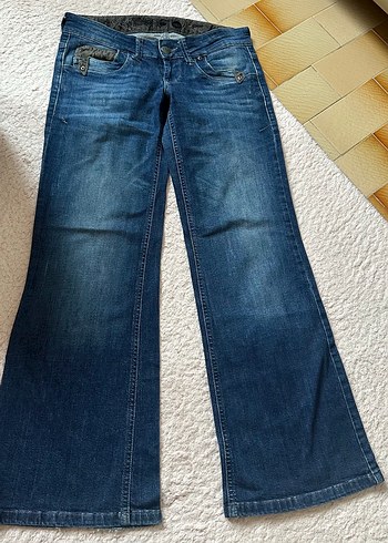 American Vintage Koyu Mavi Yikamali Denim Jean