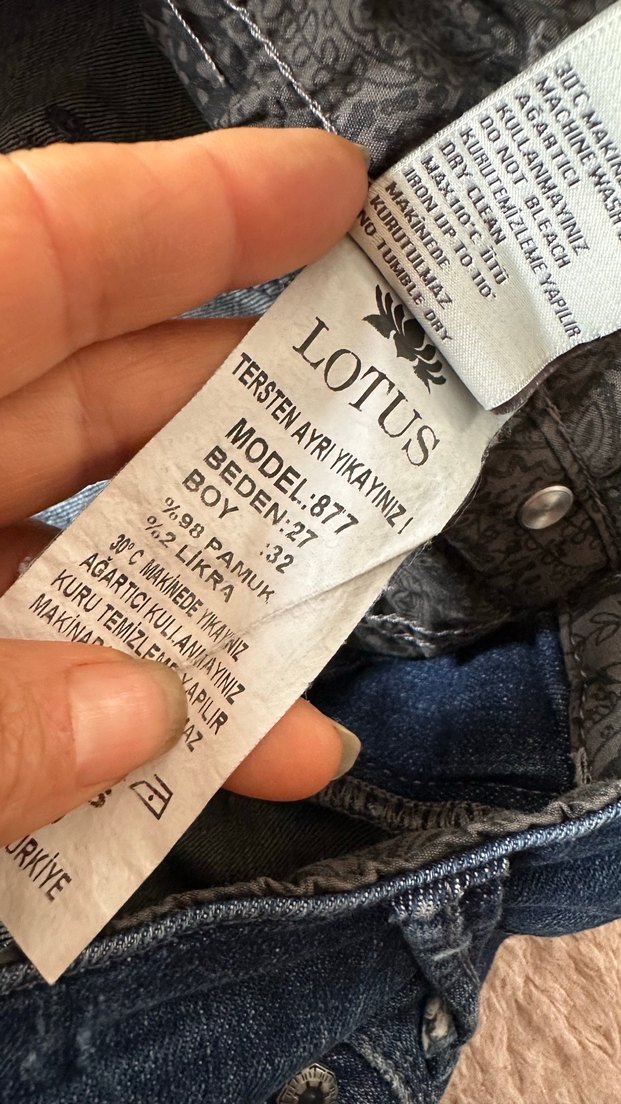 Koyu Mavi Yıkamalı Denim Jean — görsel 9/10