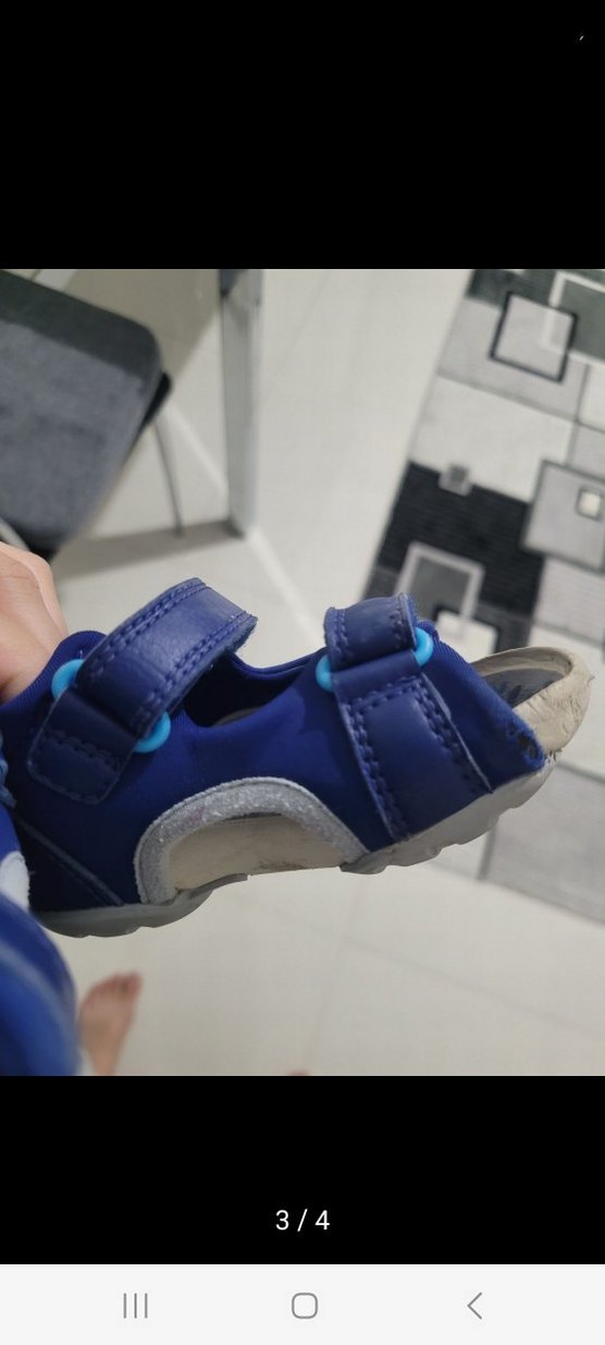 Mavi Cırt Cırtlı Erkek Çocuk sandalet camper - Görsel 3