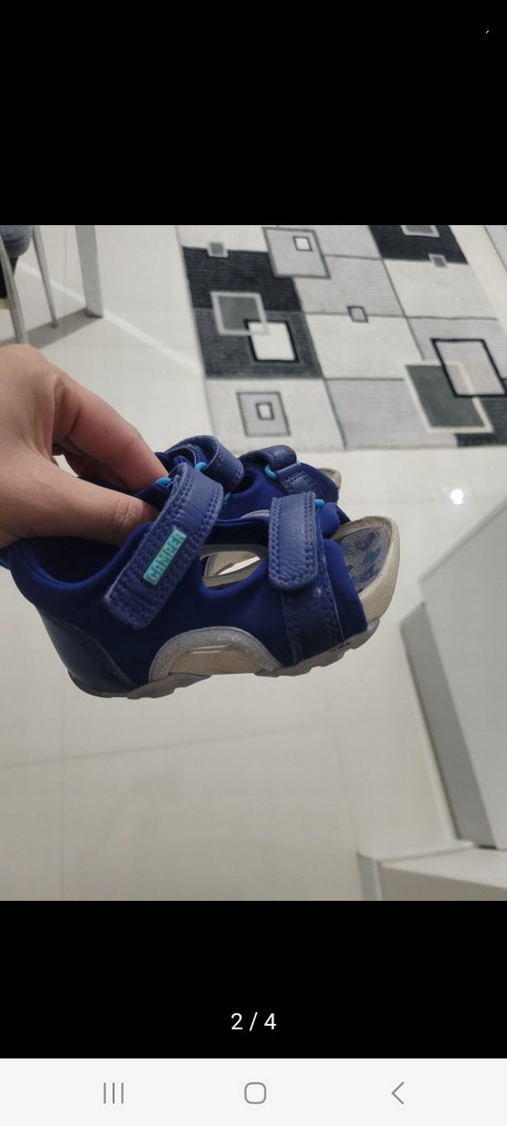 Mavi Cırt Cırtlı Erkek Çocuk sandalet camper - Görsel 2