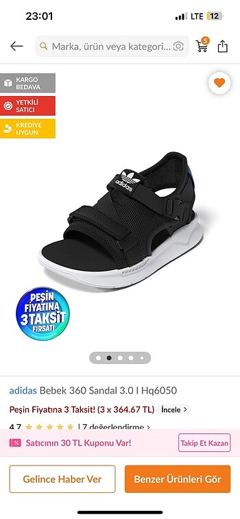 19 Beden siyah Renk Adidas 19 numara ayakkabı
