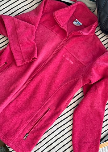 Fermuarlı Pembe Polar Mont