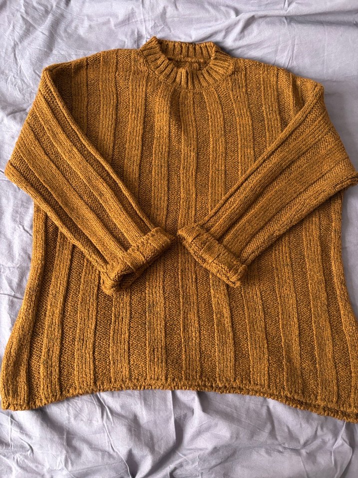 Kahverengi Örgü Kadın Kazak - Görsel 3