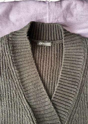 siyah V Yaka Örgü Kadın Süveter Kazak - Görsel 3