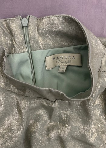 Tesettür abiye MANUKA ışıltılı yeşil elbise abiye - Görsel 11