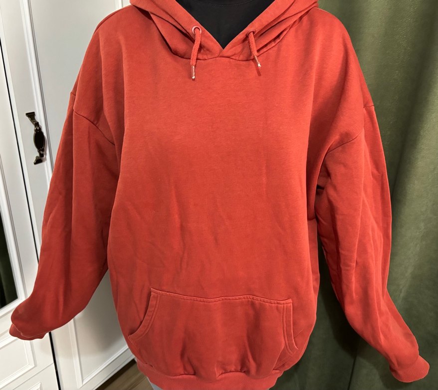 Kırmızı Kadın Kapüşonlu Sweatshirt - Görsel 4