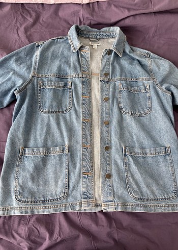 Düğmeli Mavi Kadın Kot Ceket - Görsel 2