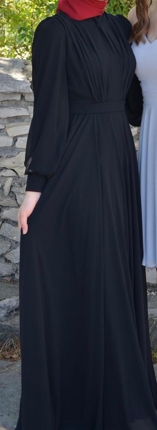 siyah abiye elbise - Görsel 4