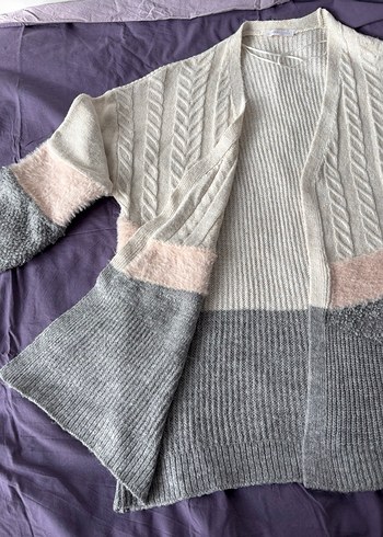 Renkli Örgü Kadın Hırka - Görsel 3