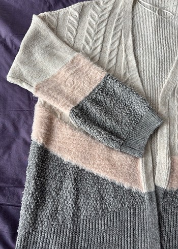 Renkli Örgü Kadın Hırka - Görsel 2