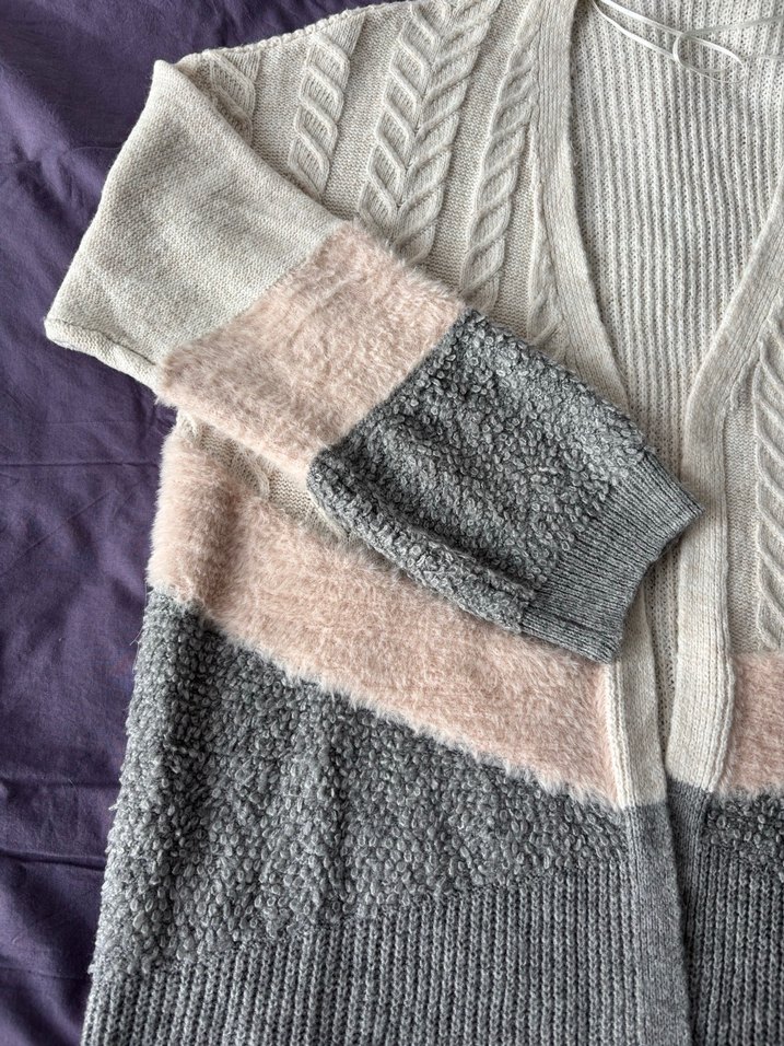 Renkli Örgü Kadın Hırka - Görsel 2