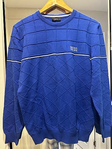 Hugo boss erkek triko kazak mavi