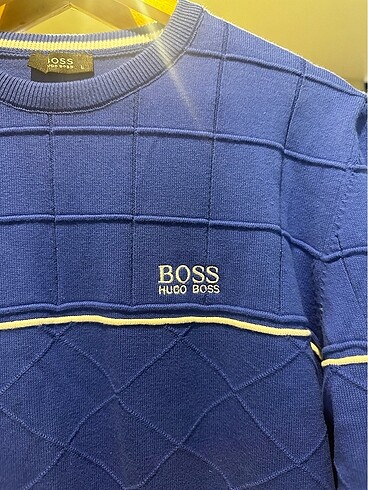 Hugo Boss Hugo boss erkek triko kazak mavi