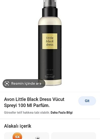 Avon little black dress vücut spreyi 