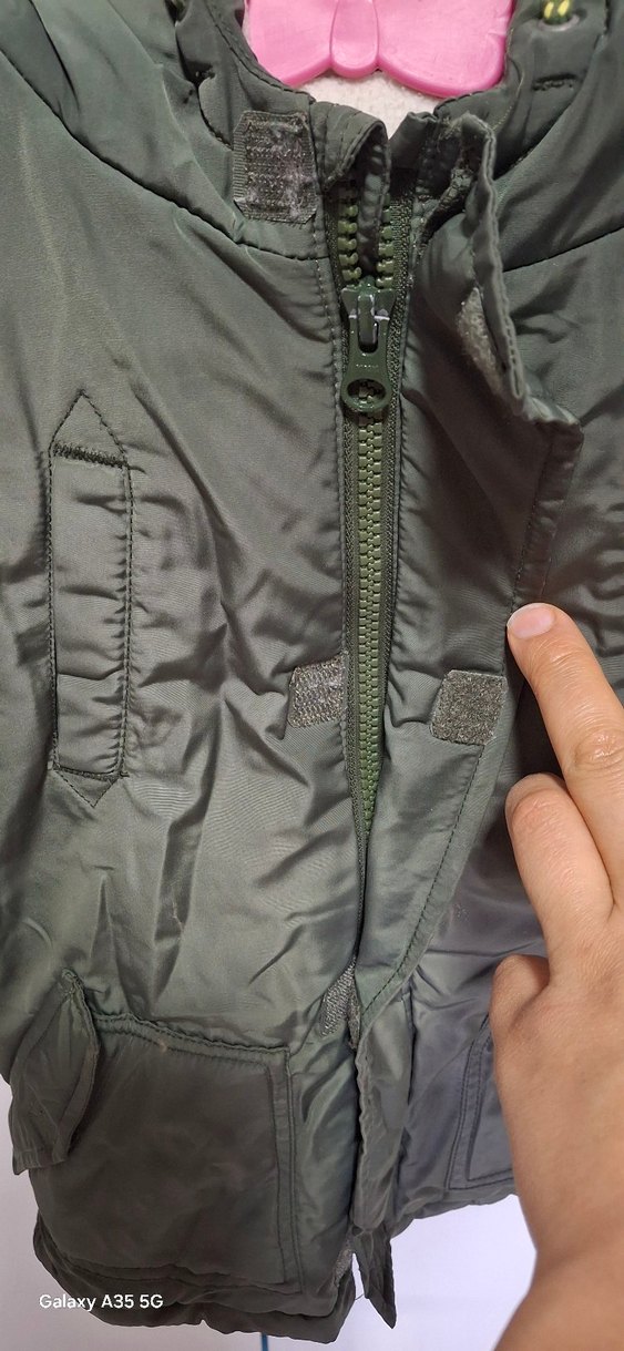 Koyu Yeşil Fermuarlı Erkek Çocuk Mont - Görsel 2